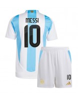 Argentina Lionel Messi #10 Hjemmedraktsett Barn Copa America 2024 Korte ermer (+ bukser)